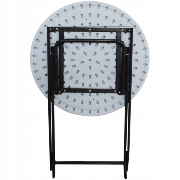 Masa rotunda pliabila multifunctionala, diametru 60cm, alba - Image 2