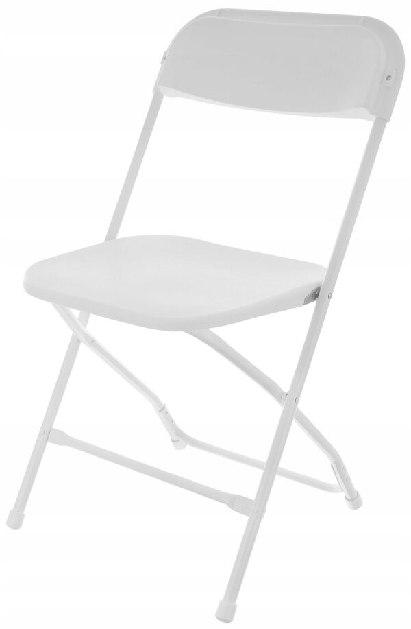 Set 2 scaune pliabile, structura otel cu sezut HDPE, 46x50x80cm, maxim 150kg, alb - Image 2