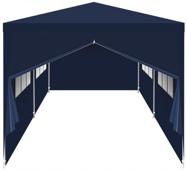 Cort pavilion 6x3m pentru gradina sau evenimente, cu 6 pereti laterali, albastru - Image 2
