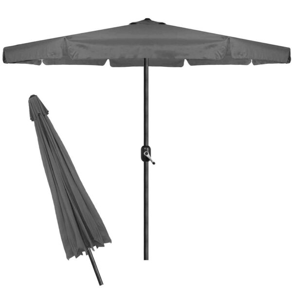 Umbrela terasa gradina, cu manivela, diametru 400cm, Gri - Image 2
