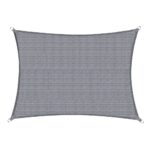 Copertina prelata de soare, dreptunghiulara, impermeabila cu protectie UV, 5x4m, gri deschis
