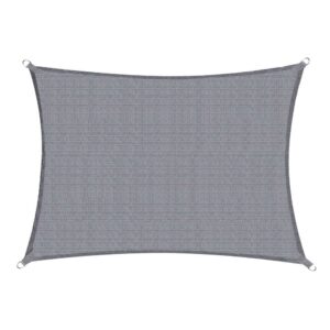 Copertina prelata de soare, dreptunghiulara, impermeabila cu protectie UV, 5x4m, gri deschis