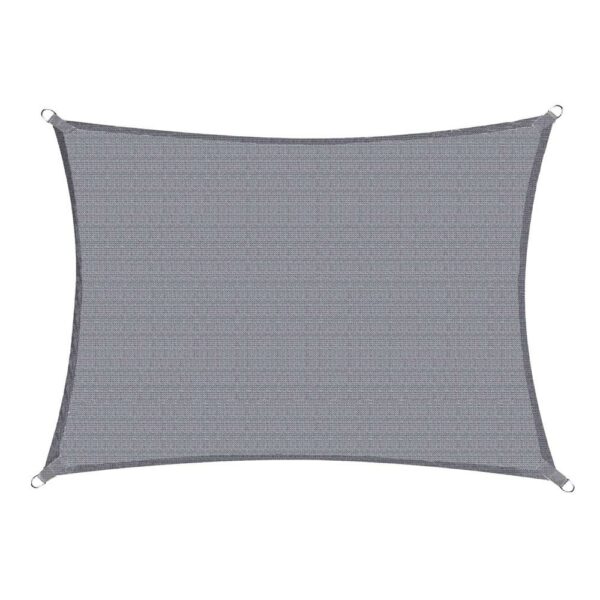 Copertina prelata de soare, dreptunghiulara, impermeabila cu protectie UV, 5x4m, gri deschis