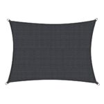 Copertina prelata de soare, dreptunghiulara, impermeabila cu protectie UV, 4x3m, gri inchis