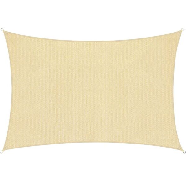 Copertina prelata de soare, dreptunghiulara, impermeabila cu protectie UV, 4x3m, bej