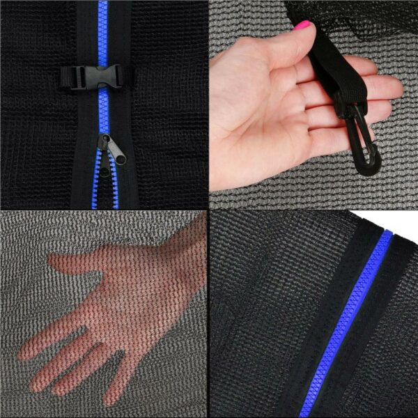 Trambulina Black, cu scara si plasa de protectie exterioara, 180 cm, 120kg - Image 10