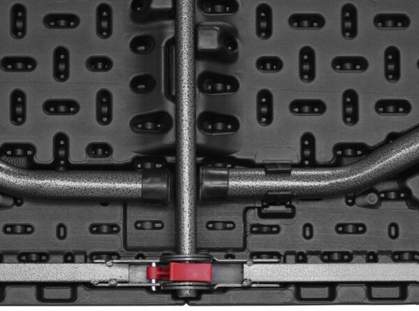 Masa dreptunghiulara pliabila multifunctionala, cu protectie fata de masa, 180x74x74cm, neagra - Image 9