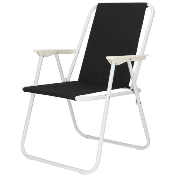 Scaun de plaja Sersimo, pliabil, 100kg, 52x73cm, negru alb - Image 10