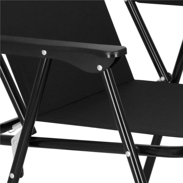 Scaun de plaja Sersimo, pliabil, 100kg, 52x73cm, negru - Image 10