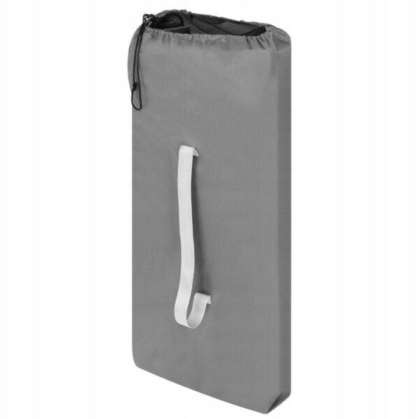 Pat pliant pentru camping, cu saltea si perna, structura metalica, 190x70x37cm, gri - Image 11