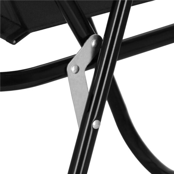 Scaun de plaja Sersimo, pliabil, 100kg, 52x73cm, negru - Image 11