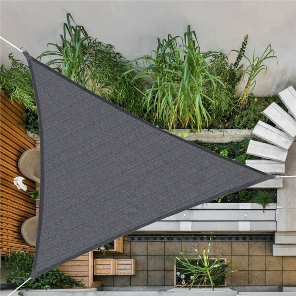 Napvitorla, háromszögletű, vízálló UV védelemmel, 4x4x4m, szürke - Image 12