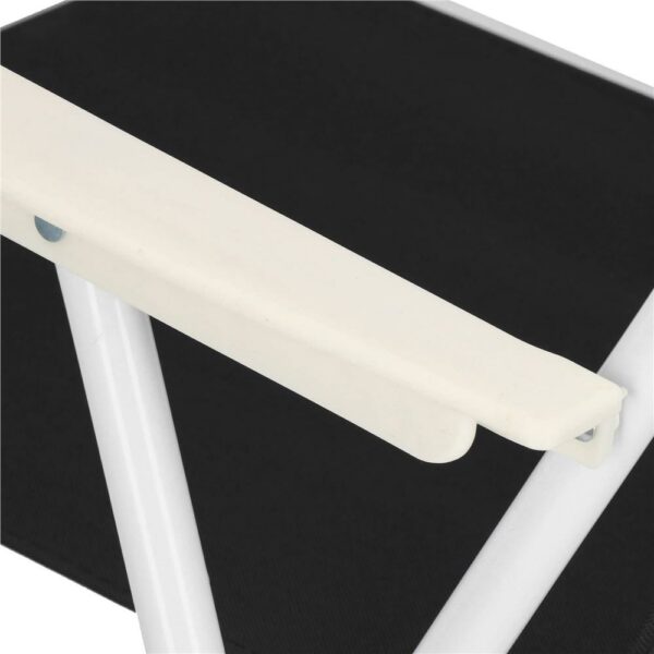 Scaun de plaja Sersimo, pliabil, 100kg, 52x73cm, negru alb - Image 13