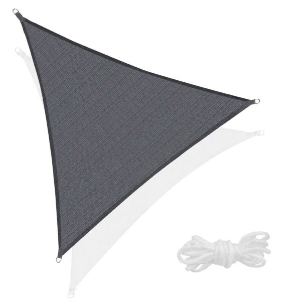 Napvitorla, háromszögletű, UV védelemmel, 3x3x3m, sötétszürke - Image 13