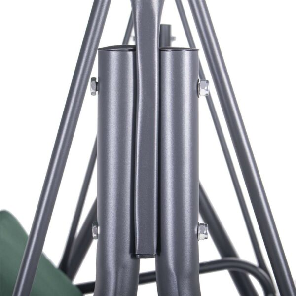 Sersimo Luna ringató bölcső párnákkal teraszra vagy kertre, 3 ülés, 220 kg, zöld - Image 13