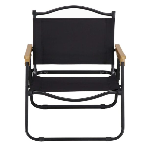 Scaun metalic plabil pentru gradina, camping sau plaja, 50x53x61cm, negru - Image 11