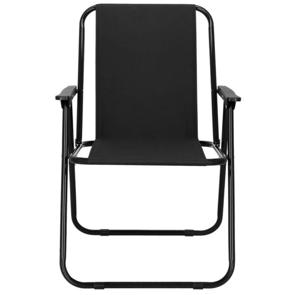Scaun de plaja Sersimo, pliabil, 100kg, 52x73cm, negru - Image 16