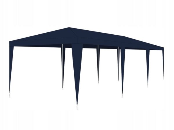 Cort pavilion 9x3m pentru gradina sau evenimente, cu 8 pereti laterali, albastru - Image 4