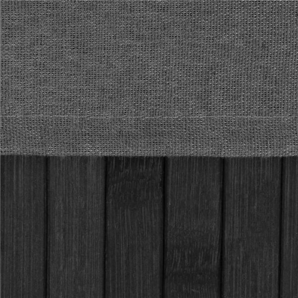 Cos de rufe din bambus cu capac, 2 compartimente, sac detasabil, volum 100L, 54x34x60cm, negru - Image 20