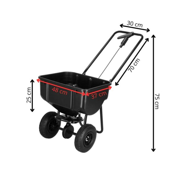 Semanatoare cu dispozitiv de imprastiere seminte, pentru gazon sau plante, capacitate umplere 25kg - Image 19