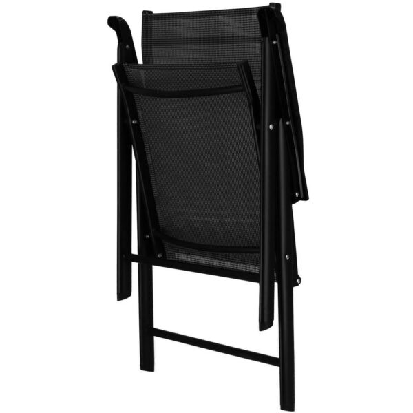 Fém kerti szék, összecsukható, 95x57x66cm, maximum 150kg, fekete - Image 22