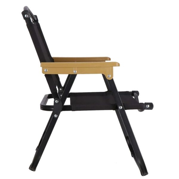 Scaun metalic plabil pentru gradina, camping sau plaja, 50x53x61cm, negru - Image 21