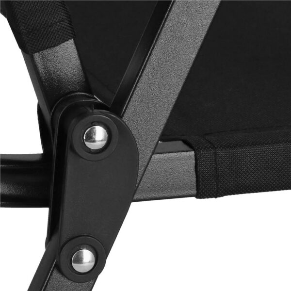Scaun metalic plabil pentru gradina, camping sau plaja, 50x53x61cm, negru - Image 23
