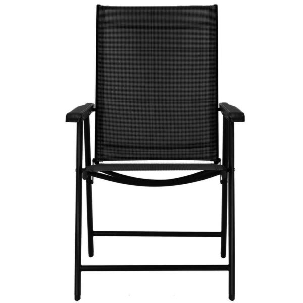 Fém kerti szék, összecsukható, 95x57x66cm, maximum 150kg, fekete - Image 29