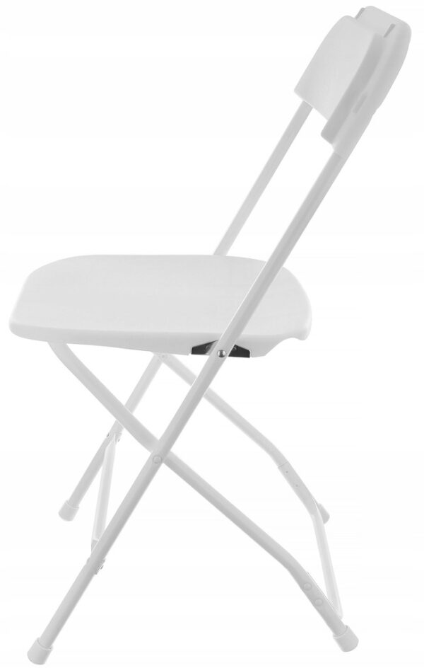 Set 2 scaune pliabile, structura otel cu sezut HDPE, 46x50x80cm, maxim 150kg, alb - Image 4