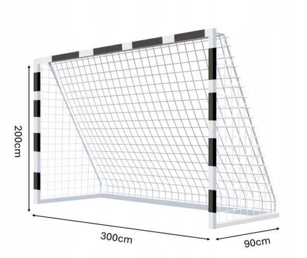 Acél focikapu, 200x300 cm, 38mm profil, rögzítőkkel - Image 4