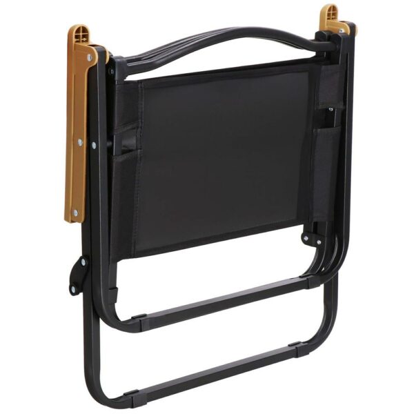 Scaun metalic plabil pentru gradina, camping sau plaja, 50x53x61cm, negru - Image 29