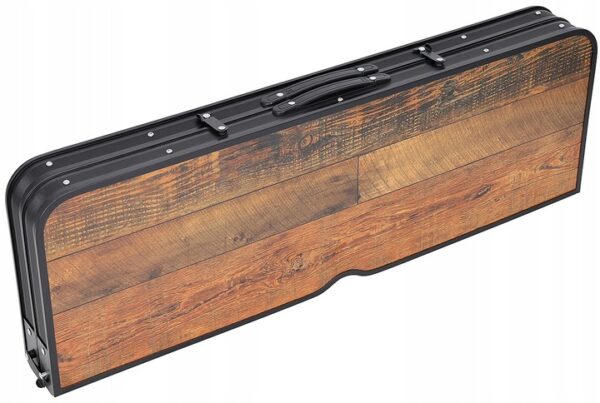 Összecsukható kempingbútor szett, asztal 2 paddal, acél szerkezet MDF lappal, 90x60cm, barna - Image 4