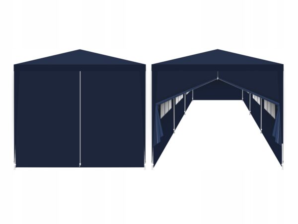 Cort pavilion 9x3m pentru gradina sau evenimente, cu 8 pereti laterali, albastru - Image 5