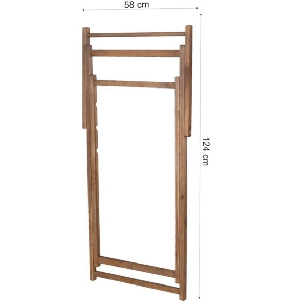 (DL) Sezlong pliabil din lemn de fag impregnat Sersimo DC2ALB+ROSU, 120kg, alb rosu - Image 4