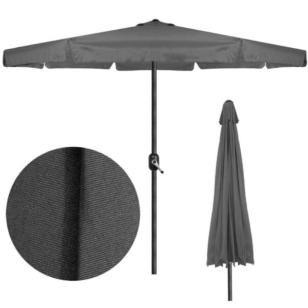 Umbrela terasa gradina, cu manivela, diametru 400cm, Gri - Image 4