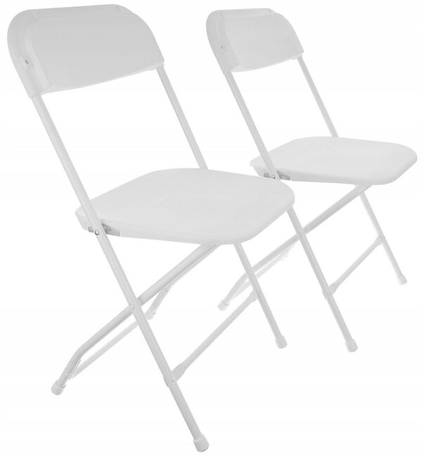 Set 2 scaune pliabile, structura otel cu sezut HDPE, 46x50x80cm, maxim 150kg, alb - Image 6