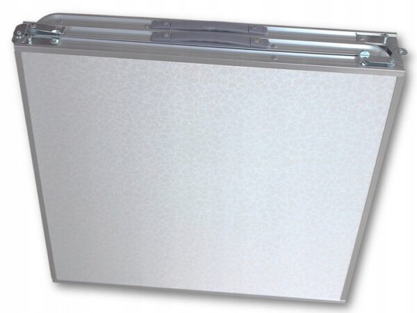 Masa pliabila metalica pentru gradina sau picnic, blat MDF, inaltime reglabila, 180x60cm - Image 6