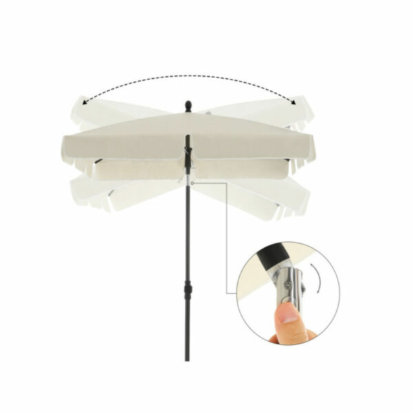 SONGMICS Umbrela terasa gradina sau plaja, cu inclinare, 200x125cm, bej - Image 4