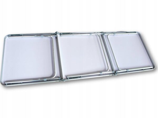 Masa pliabila metalica pentru gradina sau picnic, blat MDF, inaltime reglabila, 180x60cm - Image 7