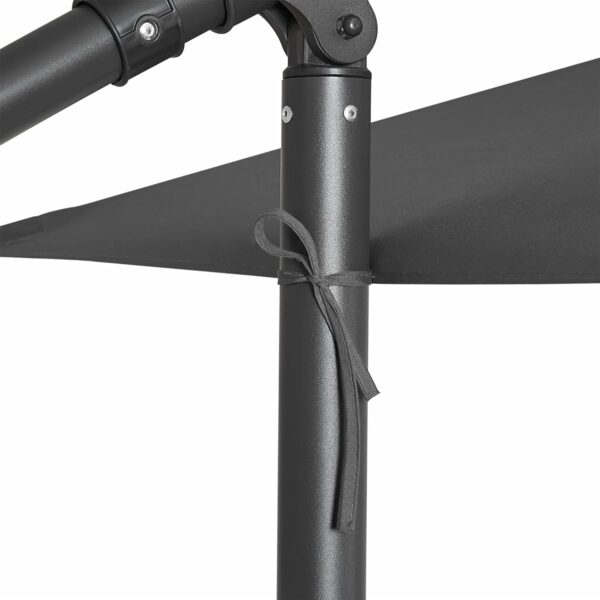 SONGMICS Umbrela de gradina cu brat lateral banana, 300cm, cu iluminare LED solara, gri - Image 8