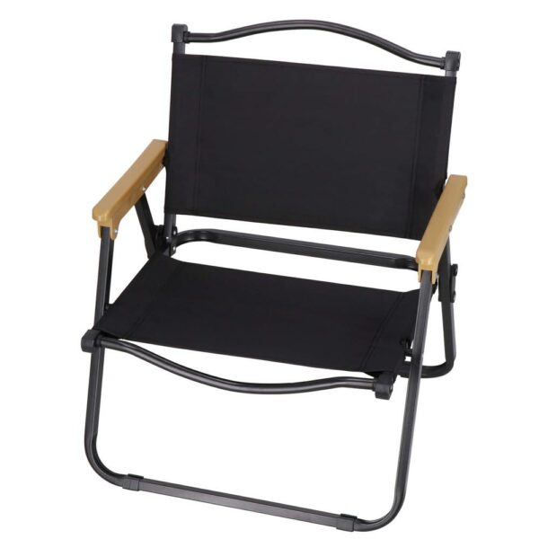 Scaun metalic plabil pentru gradina, camping sau plaja, 50x53x61cm, negru - Image 9
