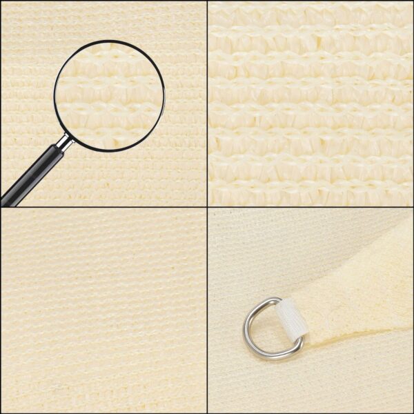 Copertina prelata de soare, dreptunghiulara, impermeabila cu protectie UV, 4x3m, crem - Image 8