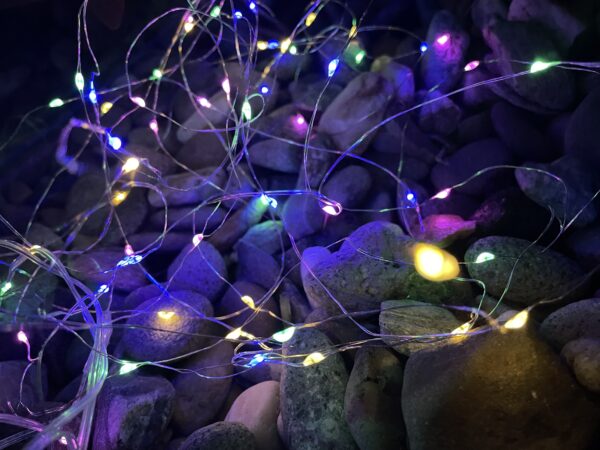 Lineáris fényfüzér, 100 LED, 990cm, napelemes töltet, többszínű - Image 13
