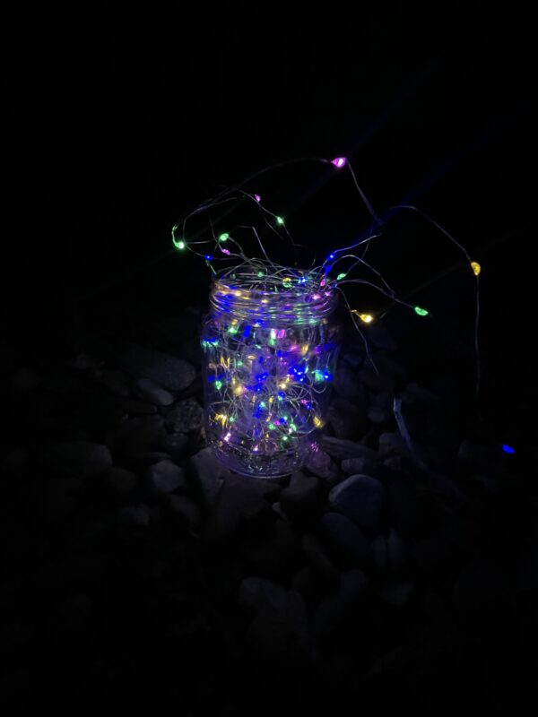 Lineáris fényfüzér, 100 LED, 990cm, napelemes töltet, többszínű - Image 9