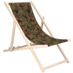 Összecsukható heverő bükkfából, önszerelhető, 120kg, terepszínű