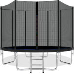 Trambulina Black, cu scara si plasa de protectie exterioara, 457 cm, 200kg