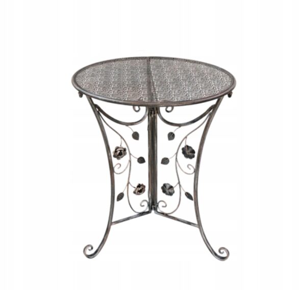 Set mobilier gradina metalic Elba, 2 scaune pliabile, 1 masa, gri - Image 2