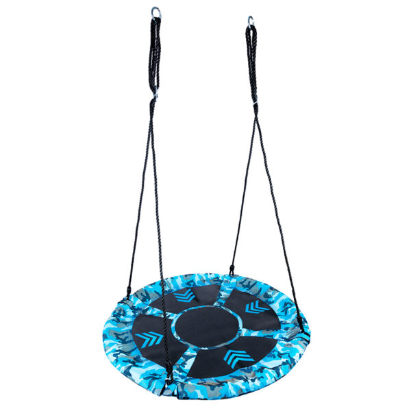Leagan tip cuib Camuflaj 100cm, inaltime reglabila, 150 kg, Albastru Negru - Image 11