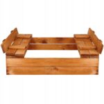 Paddá alakítható tetős homokozó 98x98cm, barna