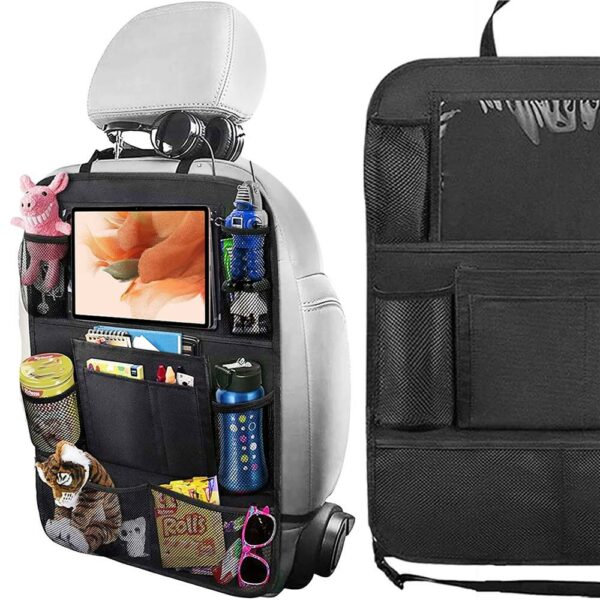 Organizator auto pentru spatarul scaunului, cu 10 buzunare, 60x40cm, negru - Image 12